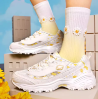 Skechers 斯凱奇 D'Lites系列 女子花海熊雛菊印花厚底熊貓鞋150234 多色
