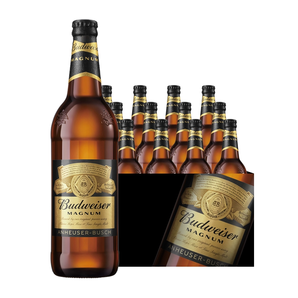 Budweiser 百威 美式拉格黑金啤酒 玻璃瓶 600mL*12瓶