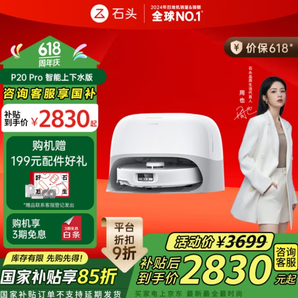 價保618！roborock 石頭 P20 Pro 掃拖洗烘一體機掃地人 上下水版