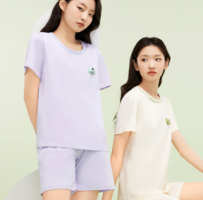 有棵樹 X 滿婷聯(lián)名打造！YOUKESHU 有棵樹 女士植物停螨衣睡衣家居服套裝