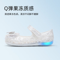 泰蘭尼斯 水晶鞋軟底涼鞋 發(fā)光閃燈鞋防滑  銀色