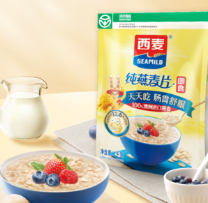 贈奇亞籽燕麥片35g*2袋！西麥 純燕麥片（原味）1000g*2袋