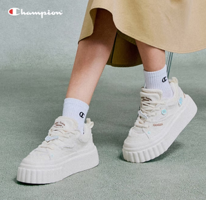 Champion 簡約休閑厚底百搭發(fā)糕鞋板鞋