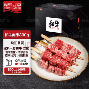 淳鮮四季 澳洲進(jìn)口原切調(diào)味和牛肉串 1.6斤
