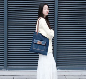 Lee 復(fù)古大容量托特包男女帆布袋