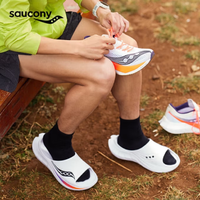 Saucony索康尼搖籃2時尚一腳蹬拖鞋男女休閑鞋白黑44.5