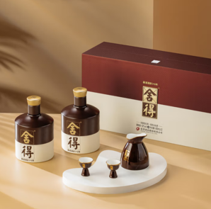 沱牌旗下高端！舍得 品味舍得 52度濃香型白酒600ml*2瓶禮盒裝 送米蘭小酒100ml*4
