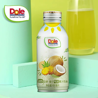 低卡不添加蔗糖！Dole 都樂(lè) 0蔗糖菠蘿椰子/菠蘿西柚氣泡果汁鋁瓶裝 400ml