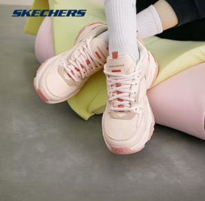 少女最搭鞋款！Skechers 斯凱奇 女款復(fù)古時尚機甲鞋老爹鞋 149916