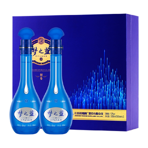 洋河 夢(mèng)之藍(lán)M6 52度濃香型禮盒裝 500mL*2瓶 含酒杯