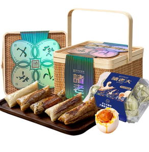 諸老大 粽子禮盒 諸多心意禮籃（8粽6蛋1720g）