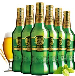 青島啤酒 經(jīng)典1903奧古特12度啤酒玻璃瓶480mL*6瓶*2件 贈扎杯
