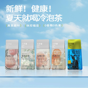 六妙白茶會(huì)福鼎白牡丹茉莉花茶玫瑰花桂花白茶陳皮壽眉冷泡茶散茶