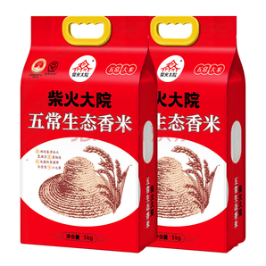 柴火大院 五常生態(tài)香米5kg 2024年新米 五常大米10斤（團(tuán)購送禮 ） 5kg*2袋