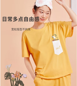 涼感休閑！都市麗人 女士無塵棉家居服套裝