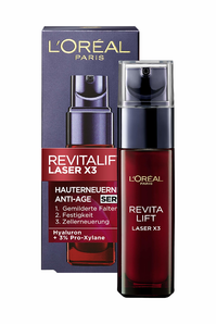 L'Oréal Paris 巴黎歐萊雅 復(fù)顏光學(xué)系列 (Revit阿lift Laser X3) 玻尿酸鎖齡面部精華 30ml（新舊包裝隨機發(fā)貨，包裝可能與圖片不同）