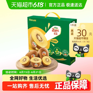 佳沛 黃心獼猴桃10粒超大果144g-172g禮盒裝