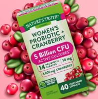 美國進(jìn)口！Nature's Truth 自然之珍 益生菌蔓越莓膠囊40粒*3瓶