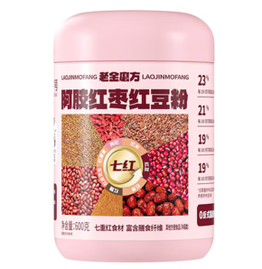 藥食同源！老金磨方 阿膠紅棗紅豆粉 600g*2罐