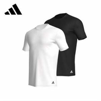 adidas 阿迪達斯 男士寬松純棉家居短袖T恤2件裝 4A1M04