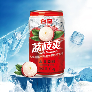 福建老牌！臺福 荔枝爽水果味飲料 310ml*12罐