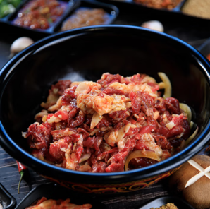鶴城老字號！齊函楊佳 齊齊哈爾東北烤肉 傳統(tǒng)牛肉拌肉 250g 