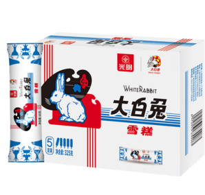 奶香濃郁！光明 大白兔雪糕 65g*5支