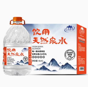 天然弱堿性！巴馬百年 弱堿性高鍶天然山泉水 5L*2桶