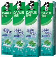 2.59元/支！DARLIE 好來（原黑人） 清新雙效含氟牙膏 200g*4支