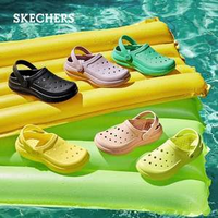 潮搭必備！Skechers 斯凱奇 女士厚底增高涼拖洞洞鞋111514 多色