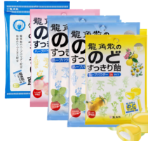 日本原裝進(jìn)口！龍角散 草本夾心潤(rùn)喉糖 全家桶5袋裝（70g*1袋+80g*4袋）