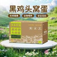 鄉(xiāng)樸農(nóng)場(chǎng)  黑雞頭窩蛋 30枚 1050g