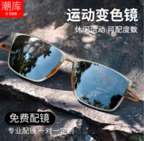柔韌輕盈框！潮庫(kù) 超輕變色近視運(yùn)動(dòng)專用眼鏡+1.56變色鏡片0-600度
