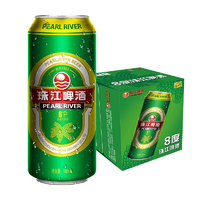 珠江啤酒 8度清爽啤酒 綠金罐500ml*12罐