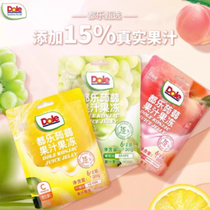 添加15%真實(shí)果汁！Dole 都樂 果汁蒟蒻果凍 100g*5袋