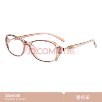 mikibobo 高清防藍(lán)光老花鏡100度 C4066-1903香檳茶