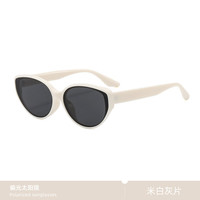 mikibobo 摩登貓眼偏光太陽鏡 米白灰片