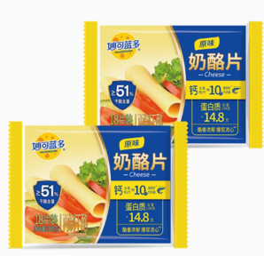烘焙原料！Milkland 妙可藍(lán)多 芝士片 18片/300g*2袋