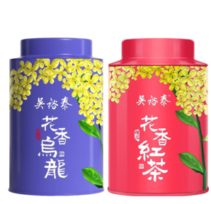 中華老字號！吳裕泰 桂花花香紅茶50g+特種桂花花香烏龍茶60g