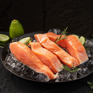 通過(guò)BRCA&B認(rèn)證！喵滿(mǎn)分 智利進(jìn)口三文魚(yú)塊(大西洋鮭) 2斤