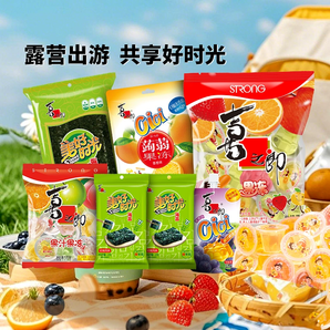 任選5件！美好時光 喜之郎海苔/果凍零食組合