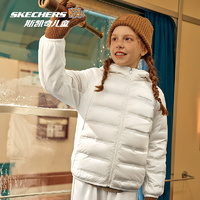 反季特價！Skechers 斯凱奇 男女童梭織短款連帽羽絨服P425K045 多色