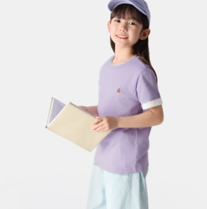 親膚舒適！Gap 蓋璞 2025春季新款男女童純棉小熊刺繡短袖T恤 756113 任選3件