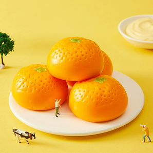 好吃又好玩！Anjoy 安井 可剝皮慕斯蛋奶流心橘子包 350g*3袋