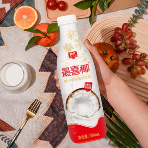 還原本鮮！春光 最喜椰 椰汁植物蛋白飲料 780ml*2瓶