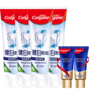 Colgate 高露潔 含氟健白防蛀牙膏90g*4支+高端氨基酸牙膏18g*2支
