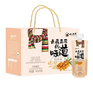 高原沙棘與飽滿燕麥黃金組合！小西牛 慕拉·酸奶 沙棘燕麥酸奶禮盒裝 160g*10袋