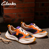 高回彈緩震科技！Clarks 其樂 MercurLite Oak 女士撞色厚底老爹鞋休閑鞋