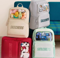 開學(xué)季換新！Skechers 斯凱奇 2025秋男女同款透明層可DIY痛包雙肩包 L325U103