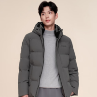 新國標90絨！Bosideng 波司登 男士新國標90絨短款連帽羽絨服B40145101
